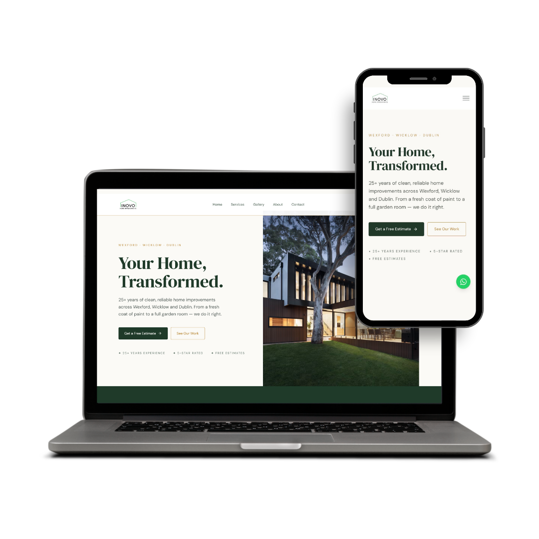Inovo Home Improvements Home Improvements website case study