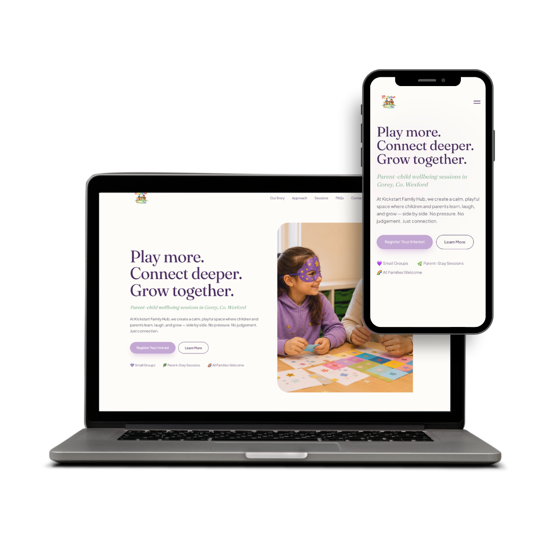Kickstart Family Hub Family Wellbeing website case study