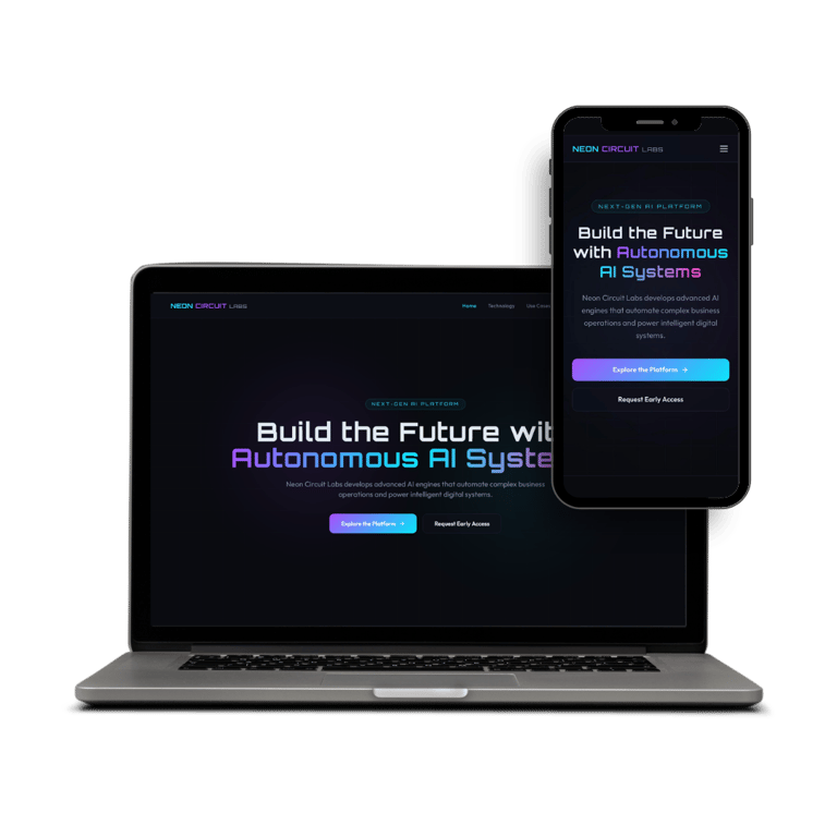 Neon Circuit Labs AI Technology website
